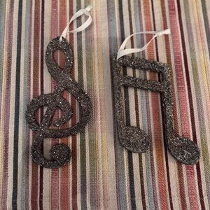 Pottery barn musical notes ornaments. Like new